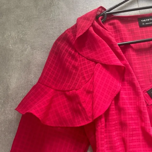 🌈SALE🌈 THE FIFTH LABEL Red Wrap Dress - Picture 7 of 8